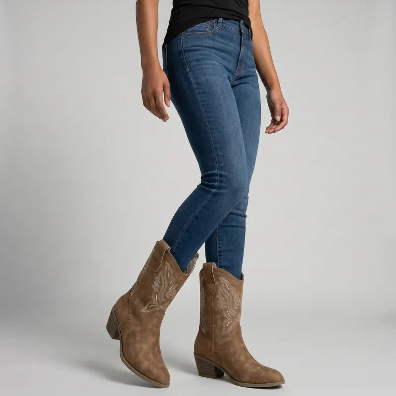 BARBARA Santiag Pour Femme - Yehaw | Marron