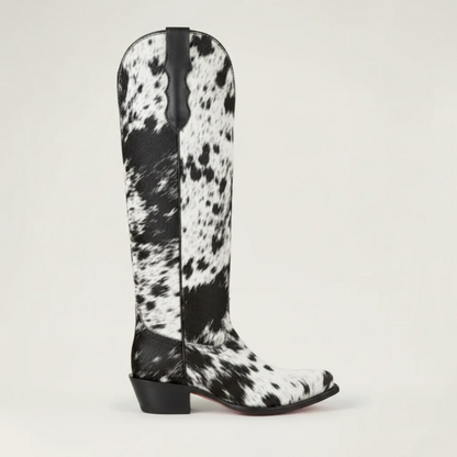 VACHE Santiag Pour Femme - Yehaw | Noir & Blanc