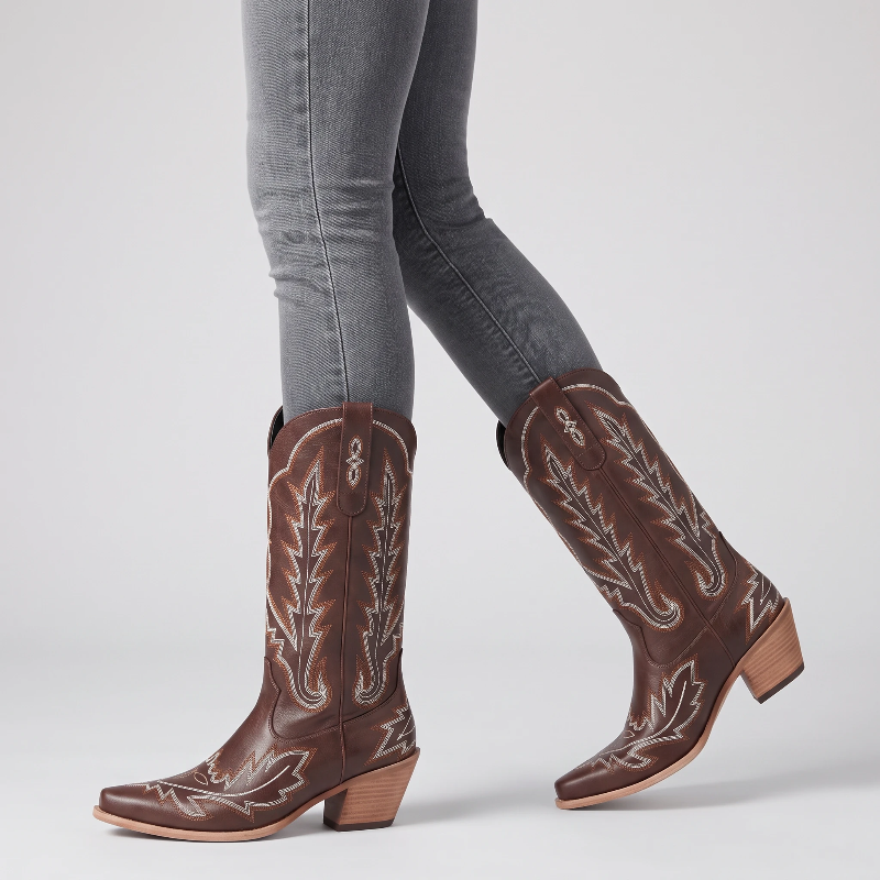 SALLY Santiag Pour Femme - Yehaw | Marron