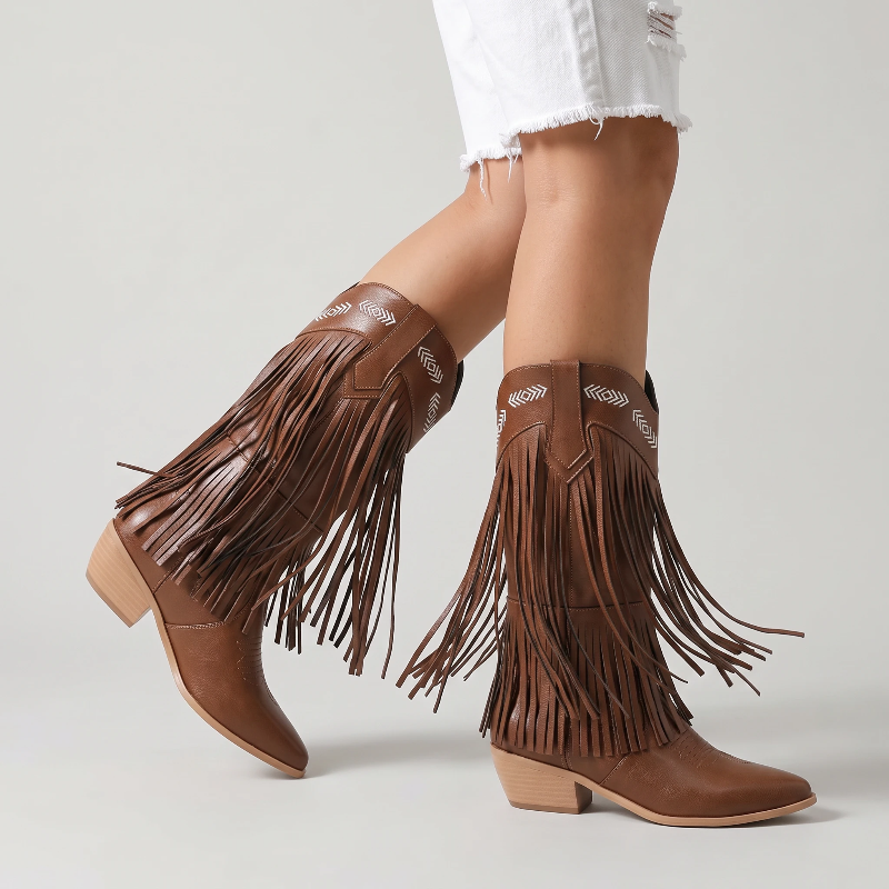 ALEJANDRA Santiag Pour Femme - Yehaw | Marron