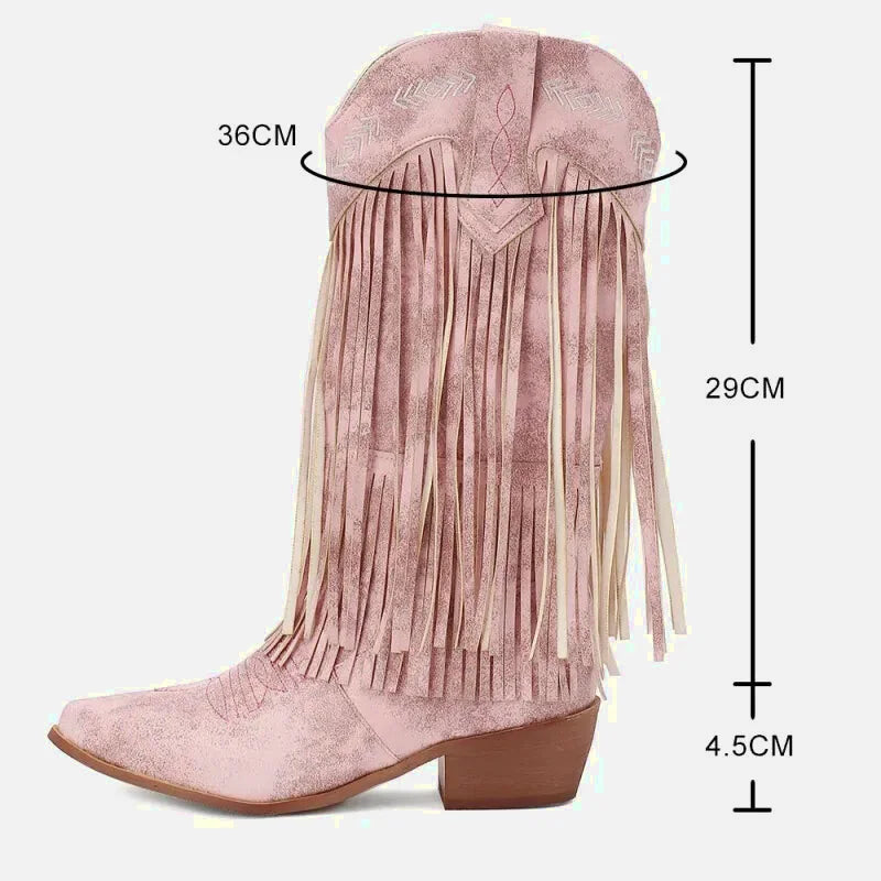 Sandales pour femme ALEJANDRA Santiag Yehaw en rose, avec design tendance et détails élégants.