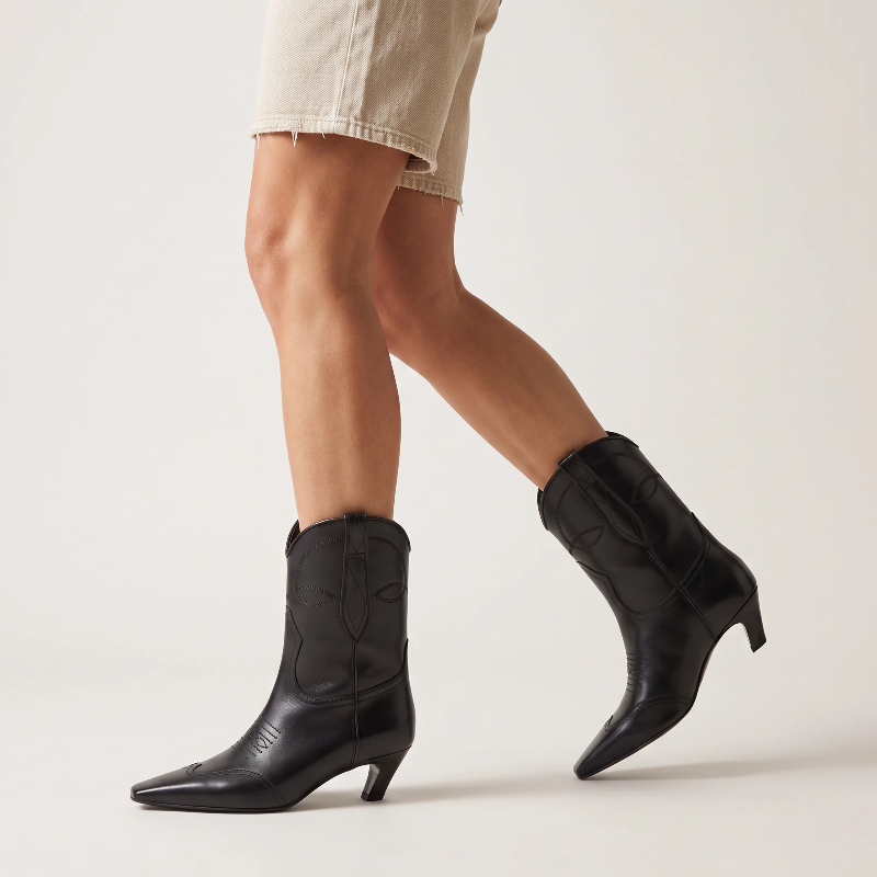 BERTA Santiag Pour Femme - Yehaw | Noir
