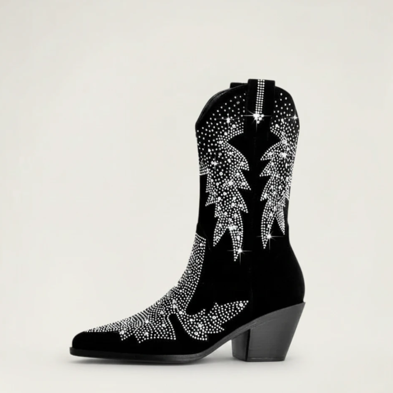 BESSIE Santiag Pour Femme - Yehaw | Noir