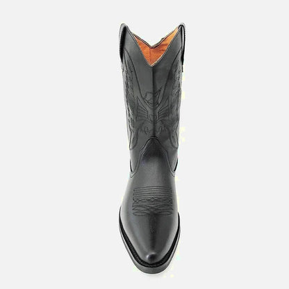 Chaussures Santiag pour homme Yehaw Noires, style élégant avec détails en cuir, pointure 38, pour un look sophistiqué.