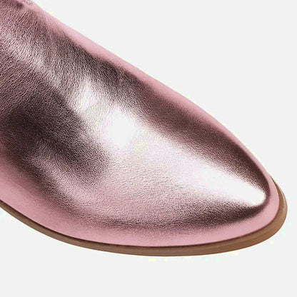 Chaussures santiags pour femme Yehaw Carla en rose, design élégant avec détails en cuir, pointure 35.