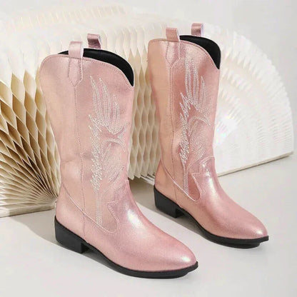 Escarpins pour femme Catalina Santiag Yehaw en rose, avec design élégant et détails en cuir, taille 36.