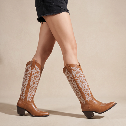 CELIA Santiag Pour Femme - Yehaw | Marron