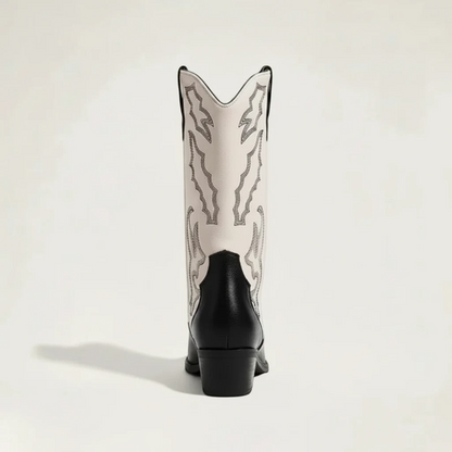 DANIELA Santiag Pour Femme - Yehaw | Noir & Blanc