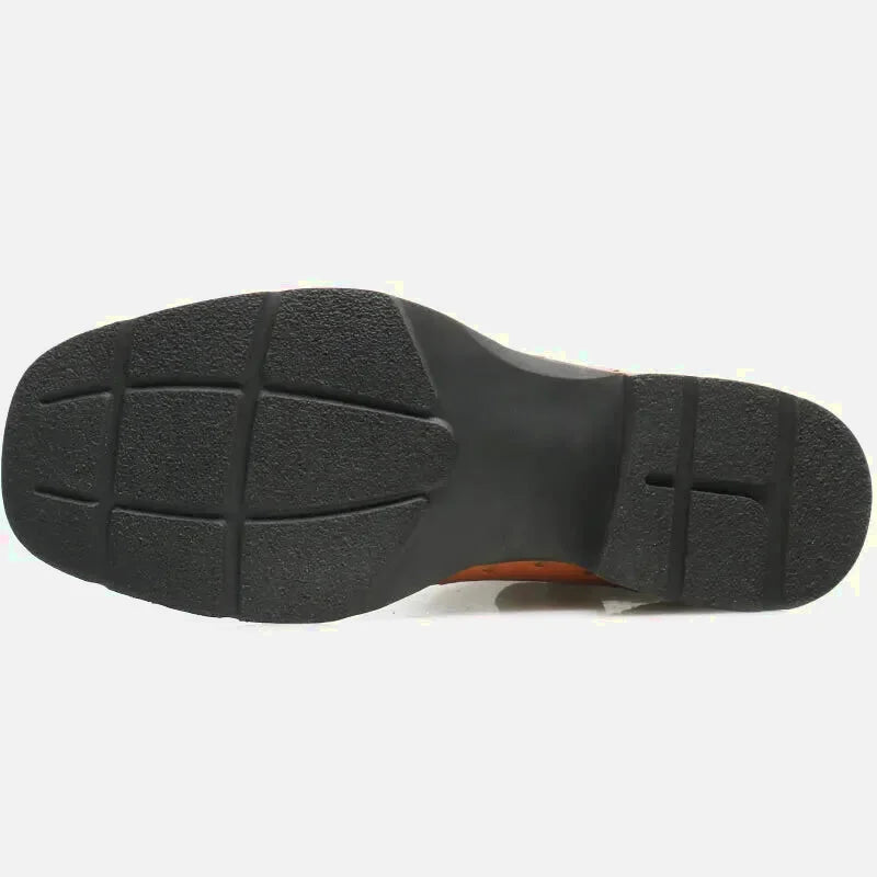 Chaussures charro pour homme Yehaw, santiags marron en cuir avec détails traditionnels, taille 39.5.