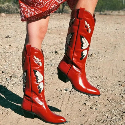 Escarpins pour femme Clara Santiag Yehaw en rouge, design élégant avec talon moyen, parfait pour un style chic et tendance.