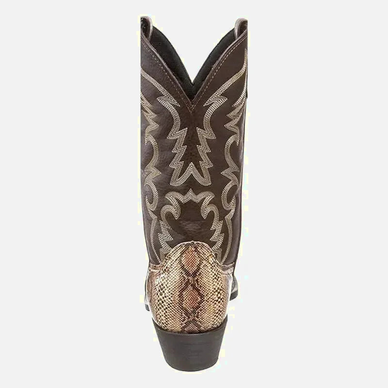Chaussures Santiag pour homme Yehaw en argile marron, style classique et détails élégants.