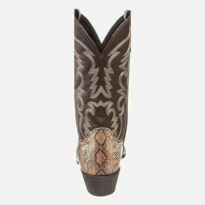 Chaussures Santiag pour homme Yehaw en argile marron, style classique et détails élégants.