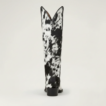 VACHE Santiag Pour Femme - Yehaw | Noir & Blanc