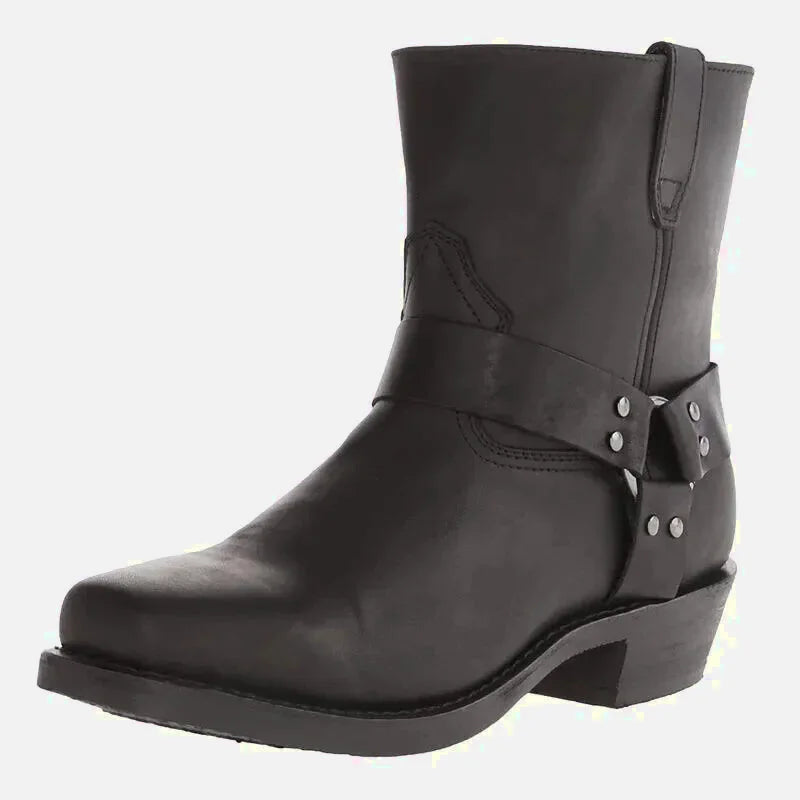 Chaussures santiag pour homme Yehaw Denver en noir, design élégant avec détails en cuir et semelle robuste.