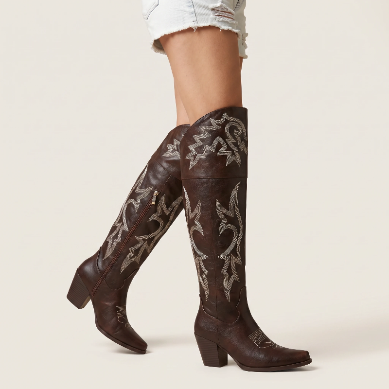 BEATRICE Santiag Pour Femme - Yehaw | Marron