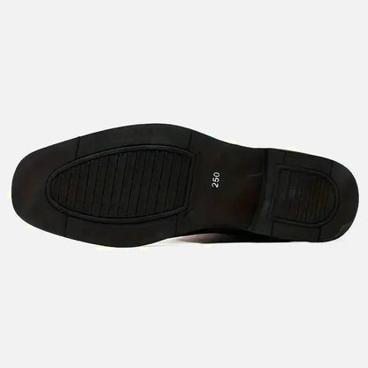 Chaussures JED Santiag pour Homme Yehaw en cuir noir, modèle élégant avec semelle en caoutchouc, taille 38.