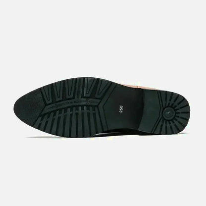 Chaussures santiags pour homme Yehaw, modèle Jimmy Santiag en marron clair, semelle en cuir, style élégant et décontracté.