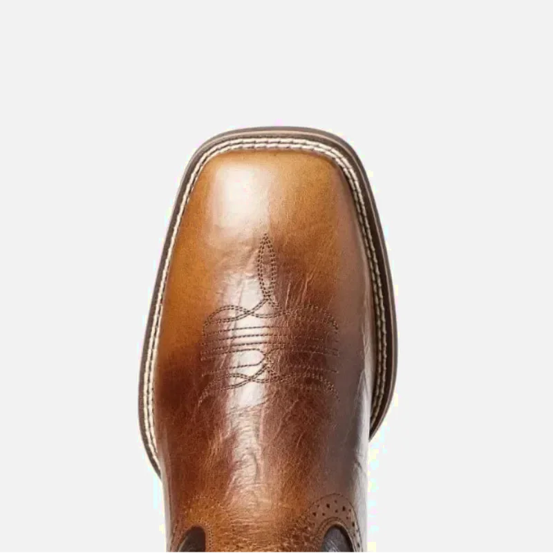 Chaussures santiags pour homme Yehaw Johnny en marron, style élégant avec détails en cuir, pointure 38,5.