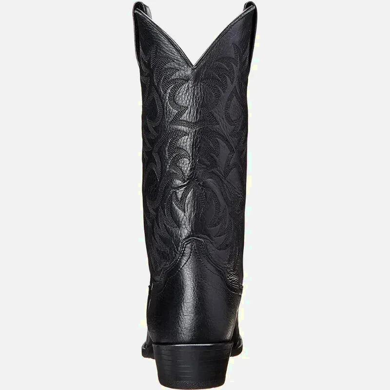 Santiags pour homme Yehaw Levi en cuir noir, 38,5, chaussures robustes et élégantes pour style décontracté.